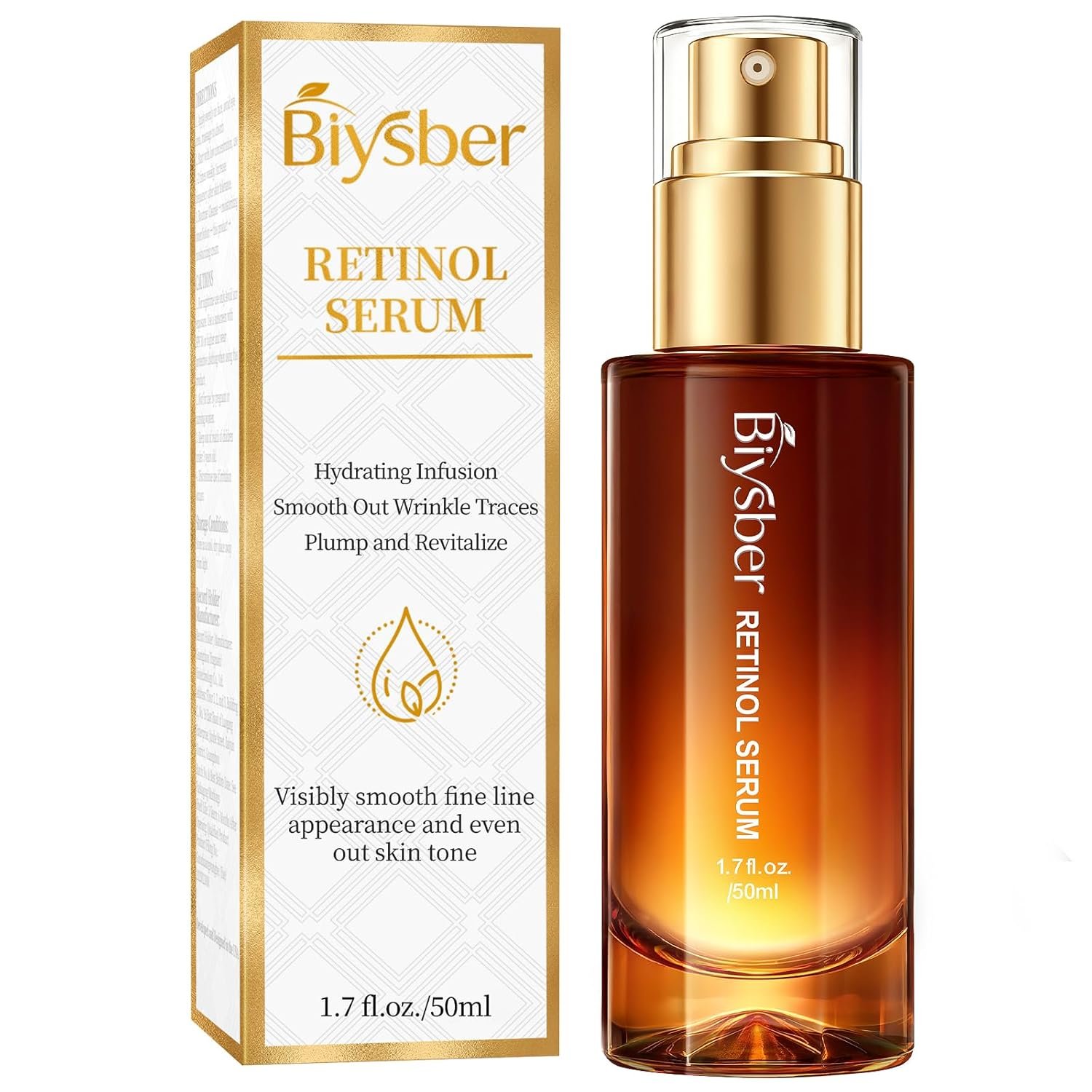 Retinol Collagen Serum for Face: Anti Aging & Anti Wrinkle Repair Peptide Serum with Boost Hydration Formula – Day/Night Facial Firming Neck Plump Skin Care for Women/Men (1.70 Fl Oz)