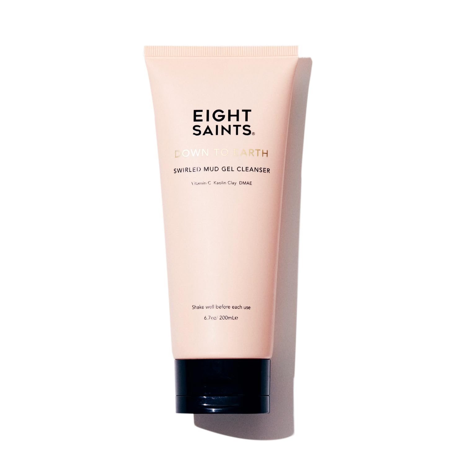 Eight Saints Down To Earth Mud Gel Face Wash, Gentle & Effective Anti Aging Cleanser, Makeup Remover, Nourishing & Hydrating Cleanser, with Vitamin C, Kaolin Clay, & Ylang Ylang Flower Oil, 6.7 oz