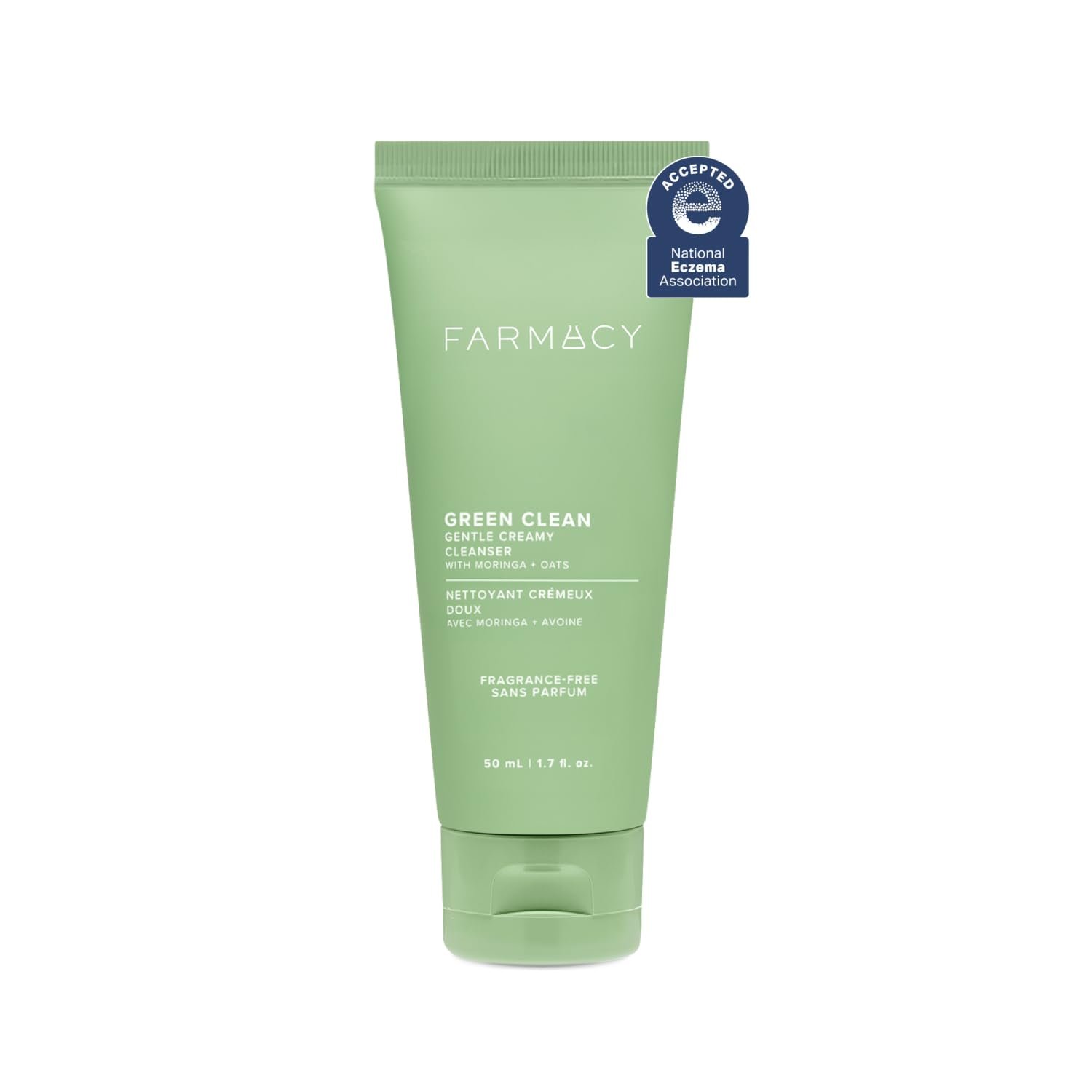Farmacy Gentle Creamy Face Cleanser – Hydrating Facial Cleanser to Nourish & Help Remove Makeup & Impurities – Enriched with Aloe & Moringa Oil to Soothe, Purify & Refresh Skin (50ml)