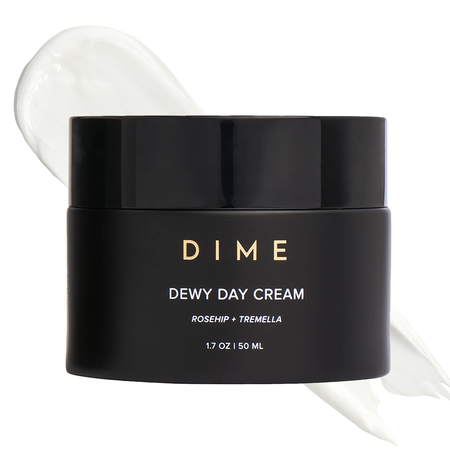 DIME Beauty Dewy Day Cream – Anti-Aging Hydrating Face Moisturizer with Rosehip Oil, Ceramides and Snow Mushroom for Dry and Combination Skin, Vegan and Cruelty-Free, 1.7 oz / 50 ml