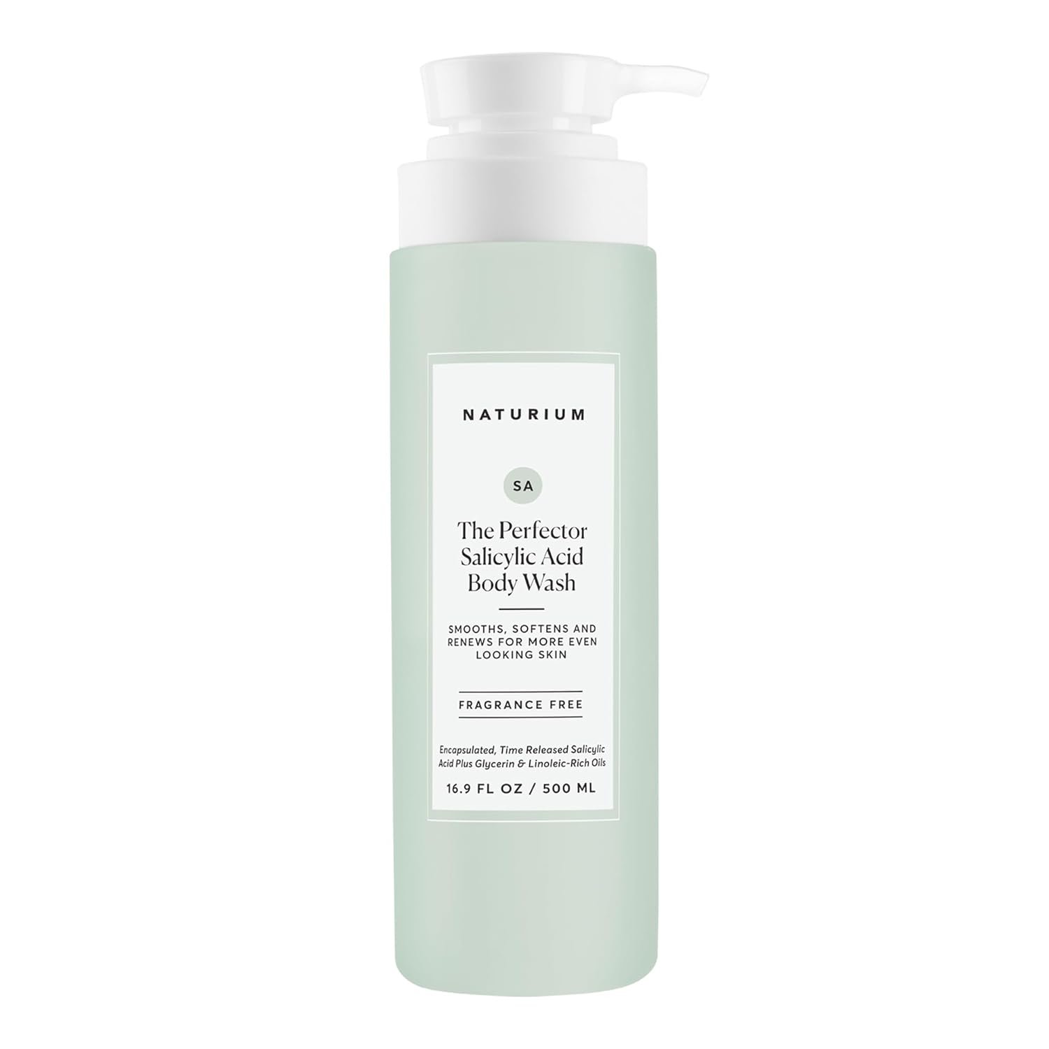 Naturium The Perfector Salicylic Acid Body Wash, Gentle & Smoothing Cleanser, 16.9 oz