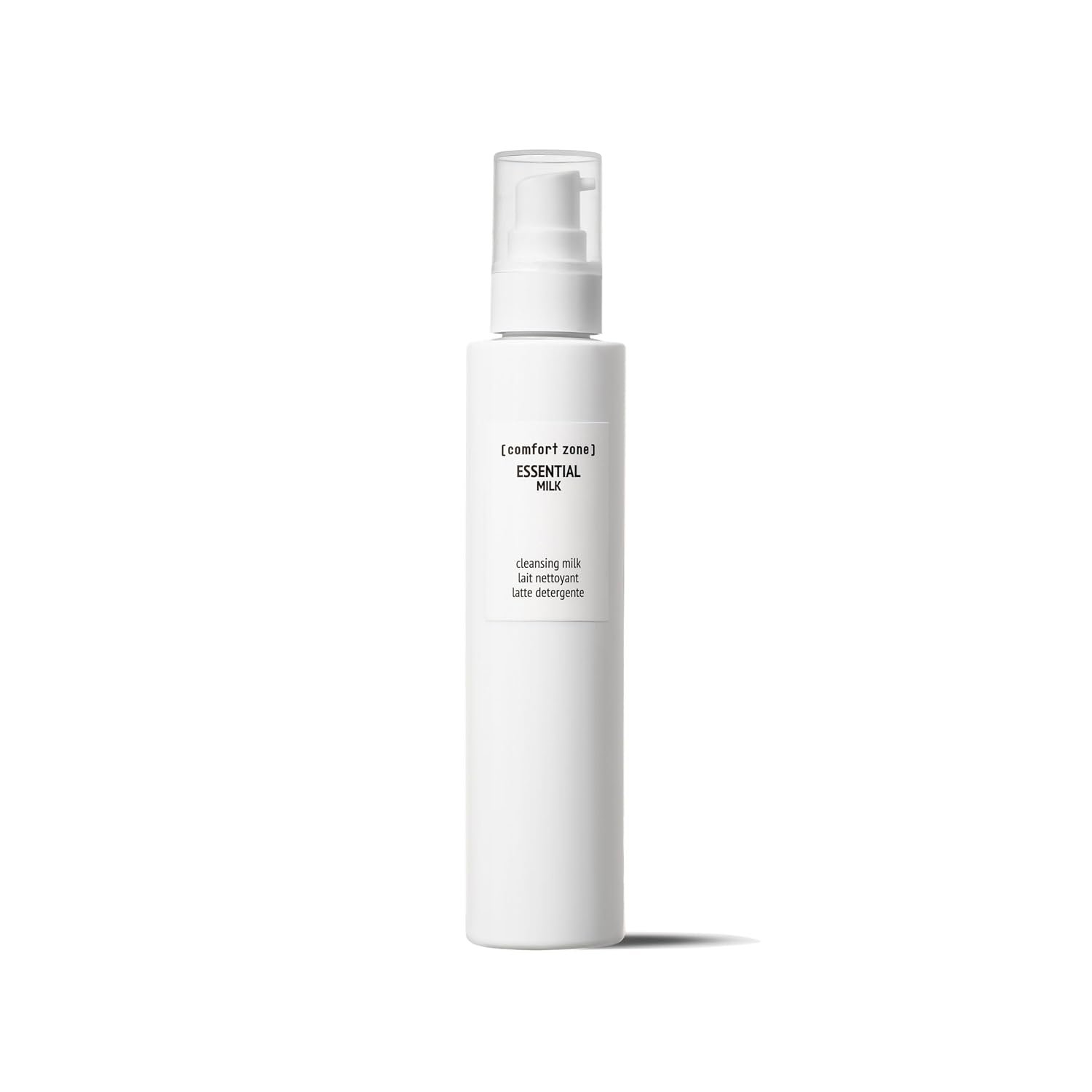 [ comfort zone ] Essential Cleansing Milk, Creamy Silkening Face Wash, Gentle Makeup Remover, Nourishing Daily Cleanser, Dry Skin & All Skin Types, Natural Ingredients, Made in Italy, 6.76 Fl Oz