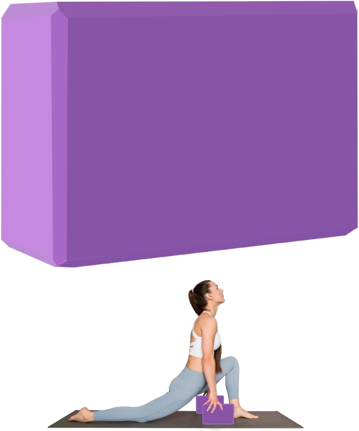 9″x6″x3″ Yoga Blocks, Soft Non-Slip Surface Premium Foam Blocks, Supportive, Lightweight, Odor Resistant, Yoga Accessories for Pilates Meditation General Fitness Stretching Toning