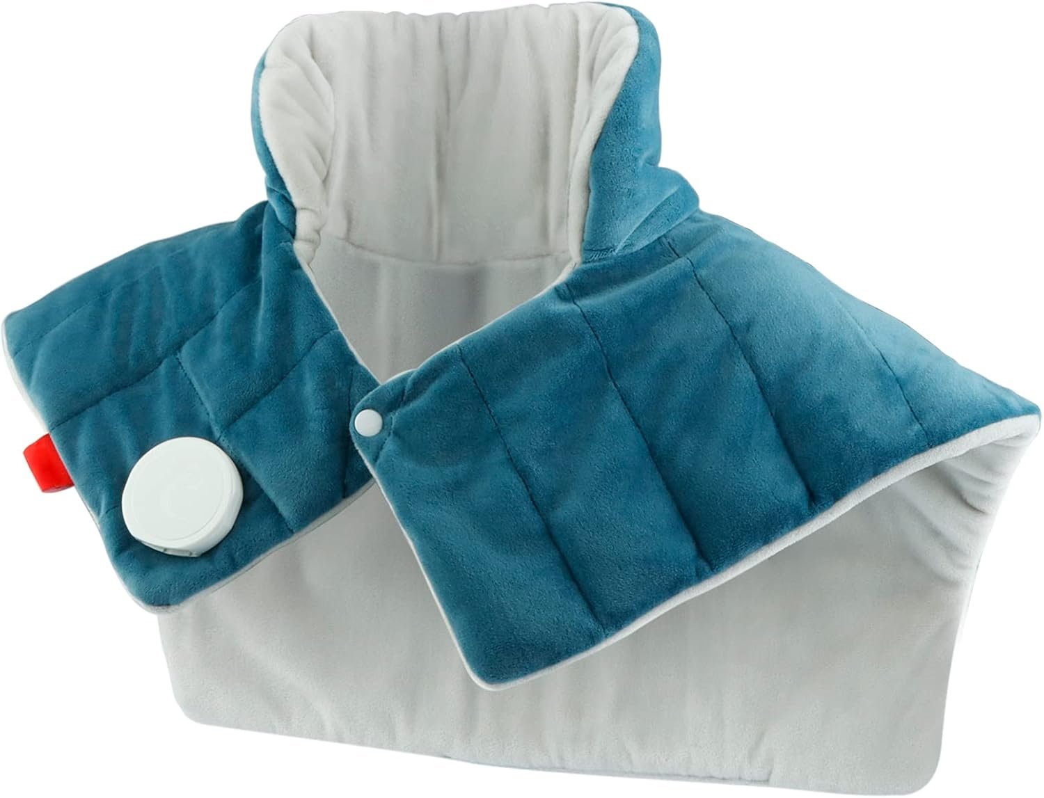 Comfytemp Heating Pad for Neck and Shoulders and Back, 2.6lb Weighted Electric Heating Pads FSA Eligible, Mothers Day Gifts for Mom Women Her, HSA Large Heated Wrap – 9 Heat Settings & 11 Timers, Blue