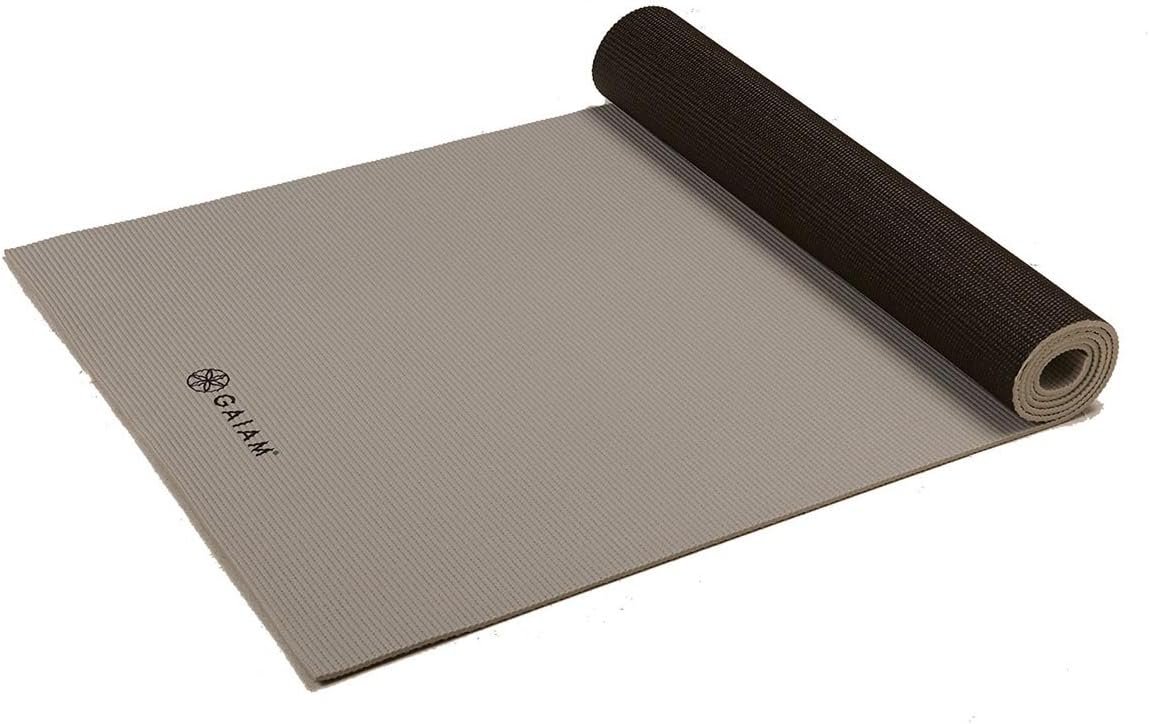 Gaiam Solid Color Yoga Mat, Non Slip Exercise & Fitness Mat for All Types of Yoga, Pilates & Floor Exercises