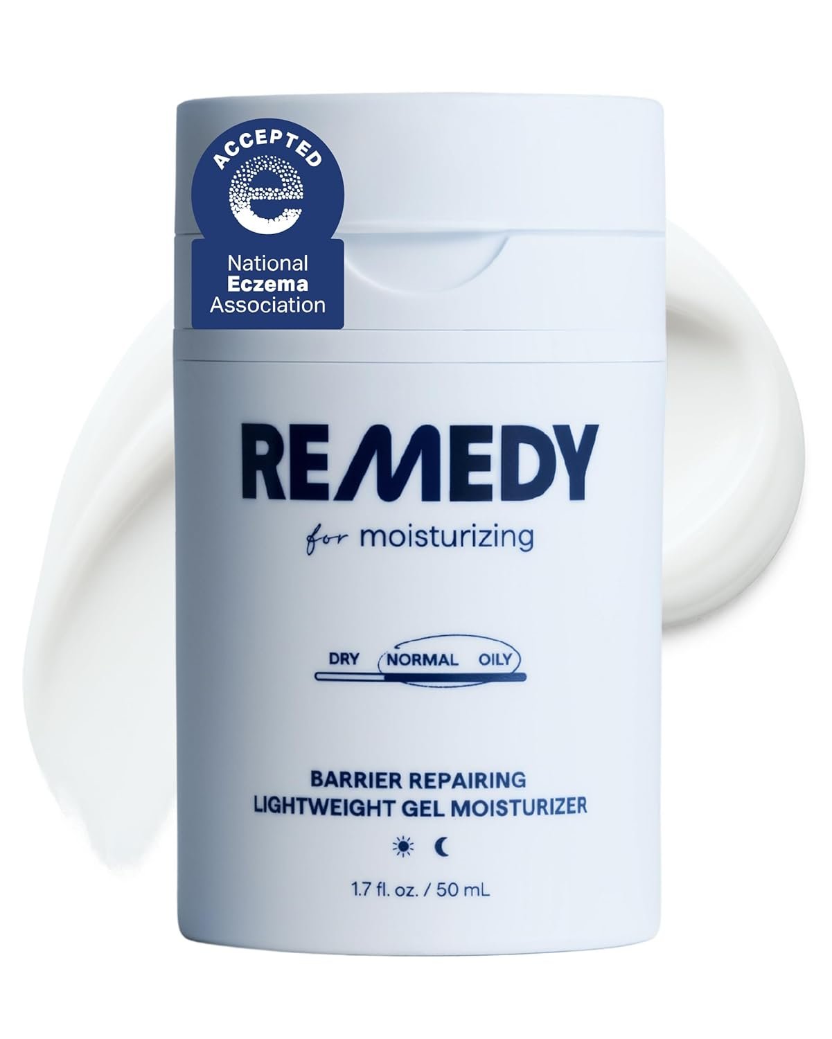 Remedy for Light Moisture | Barrier Repairing Hydrating Lightweight Gel Moisturizer Water Cream for Normal to Oily Skin | By Dermatologist Dr. Shah, 1.7 fl. Oz