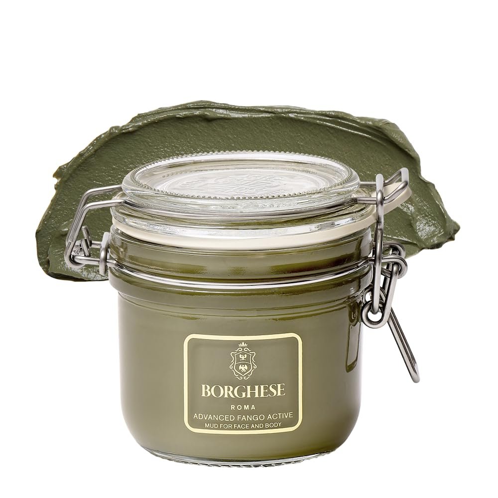Borghese Advanced Fango Active Mud Musk – Nourishing & Detoxifying Face Mask with Bentonite Clay & Hyaluronic Acid For Normal, Combination & Oily Skin