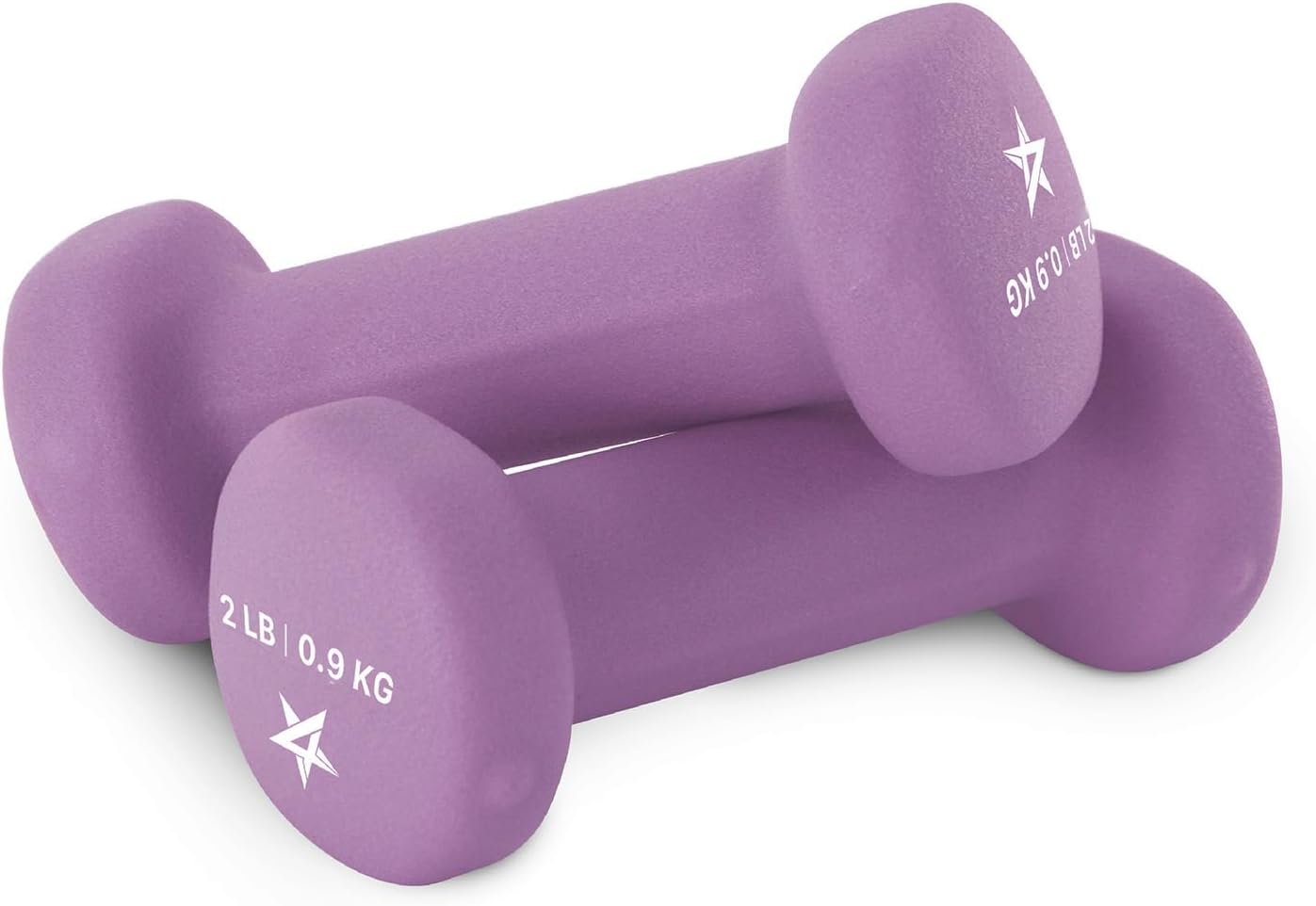 Yes4All Neoprene Coated Dumbbell Hand Weight Sets of 2 – Multiple Weight Options with 15 Colors, Anti-roll, Anti-Slip, Hexagon Shape