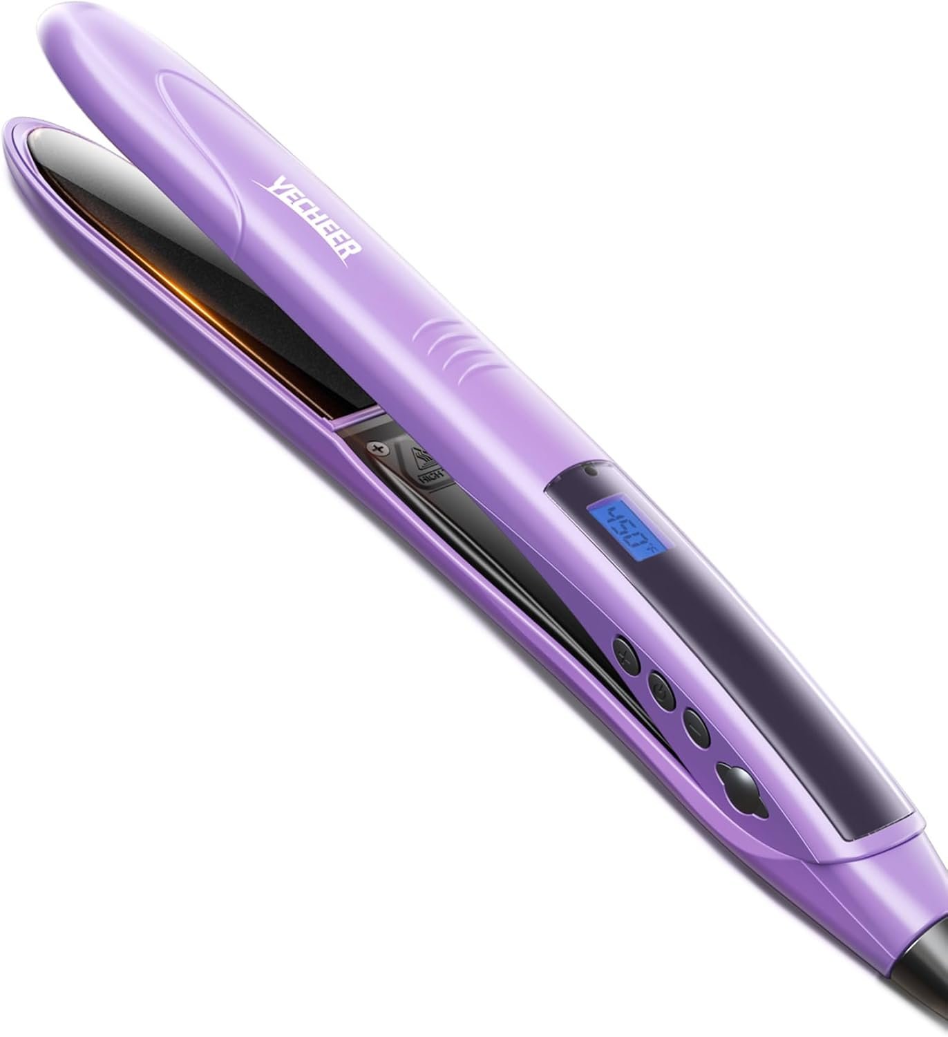 1″ Ceramic Flat Iron with Sonic Vibrating for Less Damage, Dual Voltage Travel Hair Straightener for Women – Ionic & Volcanic Mineral Technology, Straightener and Curler, 10 Heat Settings
