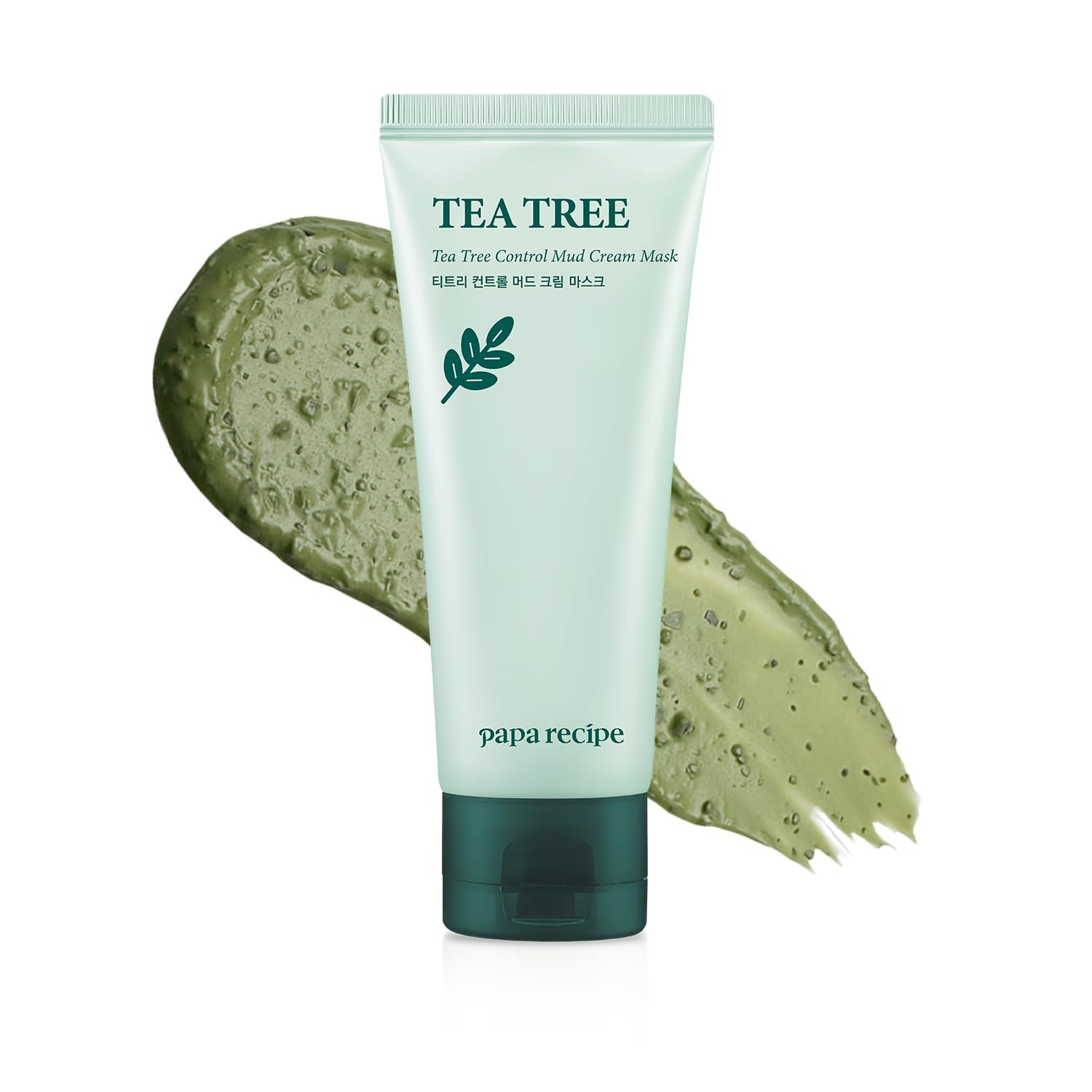 Papa Recipe Tea Tree Control Mud Cream Mask – Bentonite & Kaolin Clay Face Mask, Deep Pore Purifying & Soothing Care, Gentle Exfoliating Korean Mud Mask for Sensitive & Acne-Prone Skin