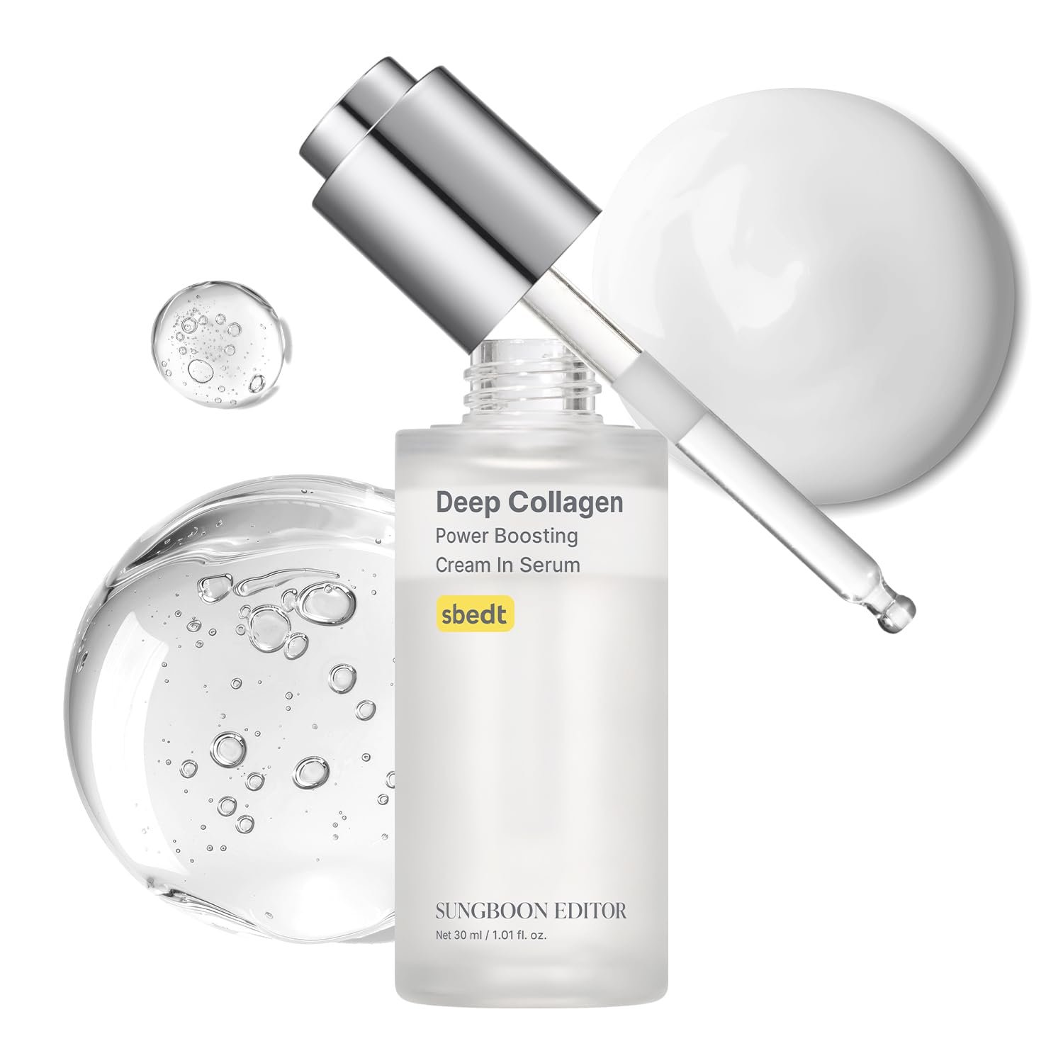 SUNGBOON EDITOR Deep Collagen Serum | 5% Volufiline + 58% Low Molecular Collagen + 2% Niacinamide | Hydrating & Smoothing Face Serum | Korean Skincare, 1.01 fl oz | Gifts for Women
