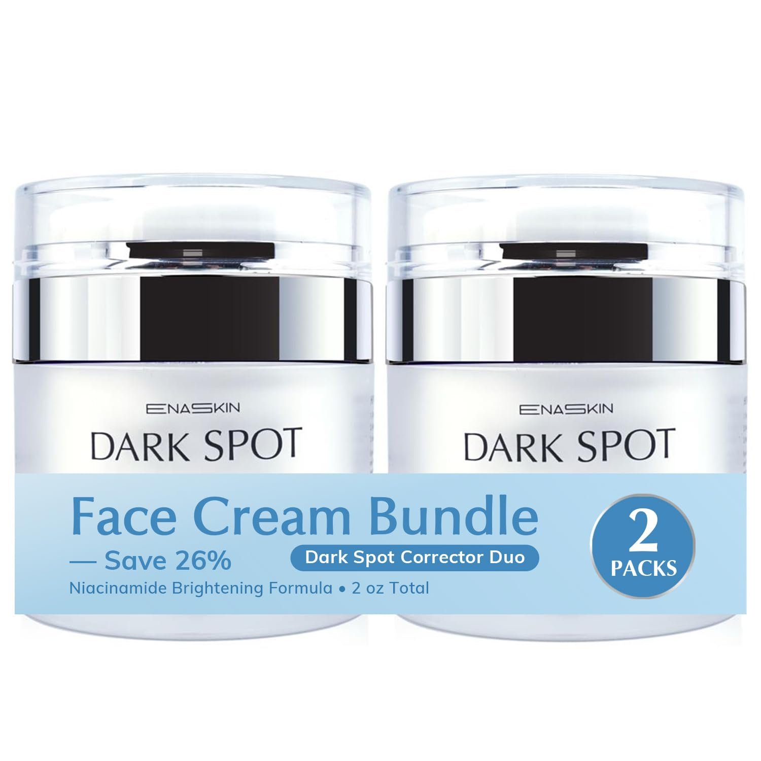 Enaskin Dark Spot Remover Cream: 2 Pack Value – Hyperpigmentation Corrector Targeting Dark Spots, Sun Spots, Freckles, Melasma & Age Spots – Dark Spot Corrector Serum for Women & Men