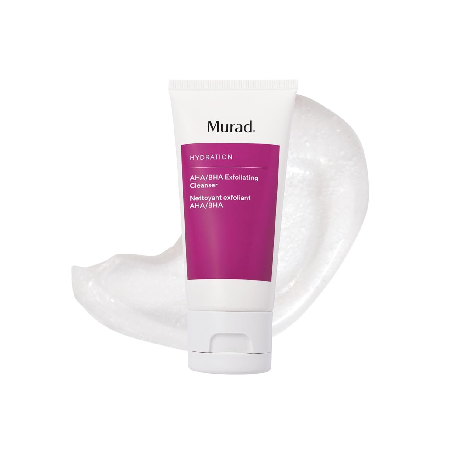 Murad AHA/BHA Exfoliating Cleanser – Triple-Action Cleansing Exfoliator with Salicylic, Lactic, & Glycolic Acids – Creamy Face Wash Removes Dull, Dry Skin for Smoother, Softer Skin