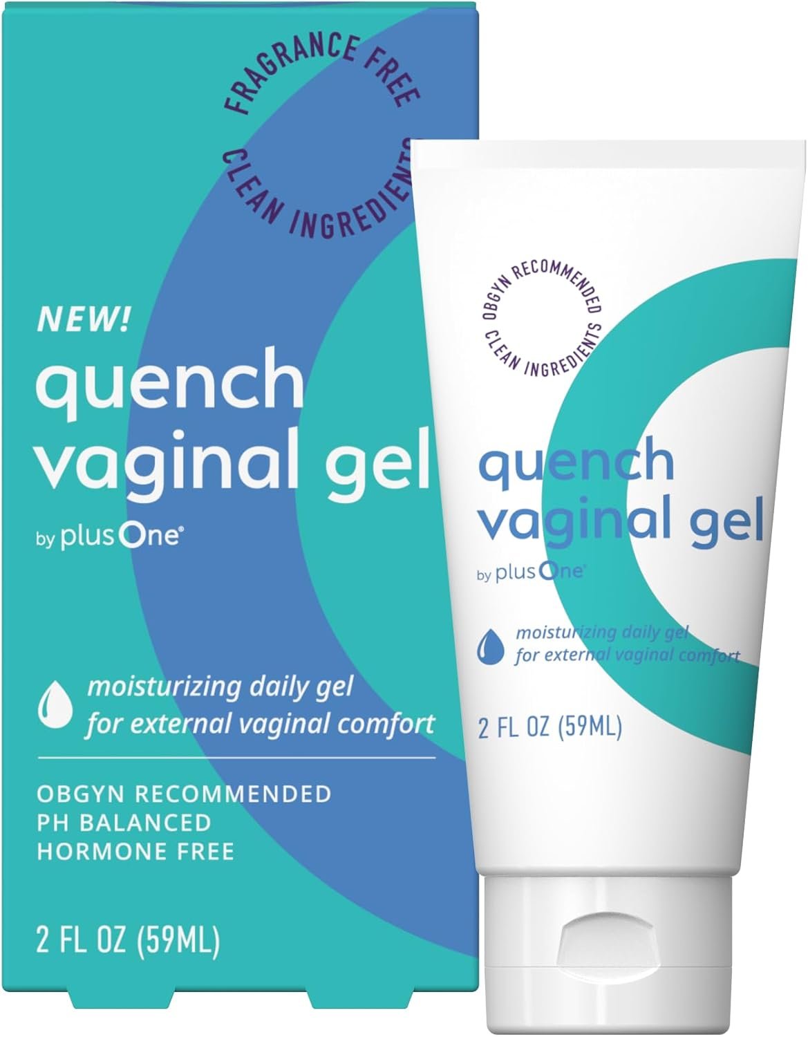 PlusOne Long Lasting Vaginal Moisturizer Gel – Hyaluronic Acid Vaginal Moisturizer for Vaginal Dryness – pH-Balanced Vaginal Care – Personal Lubricating Menopause Support for Wetness – 2 Fl oz