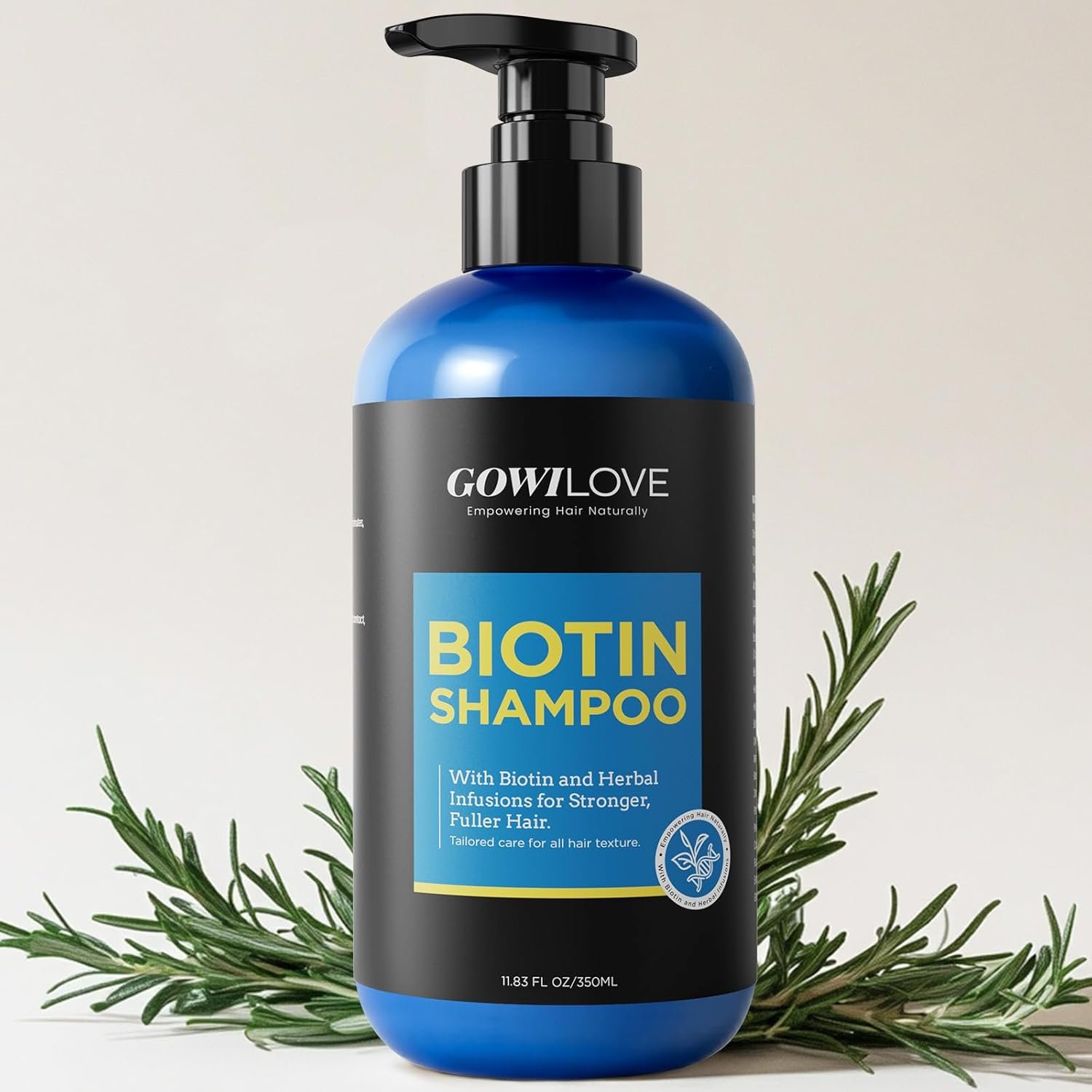 99% Pure Biotin Shampoo for 3X Thicker, Fuller Hair Growth, 80% Less Hair Loss w/Thuja Extract, Batana & Noni Fruit Oil Hair Care for Deep Nourishing,Rosemary Dandruff Treatment for Men Women,11.83oz