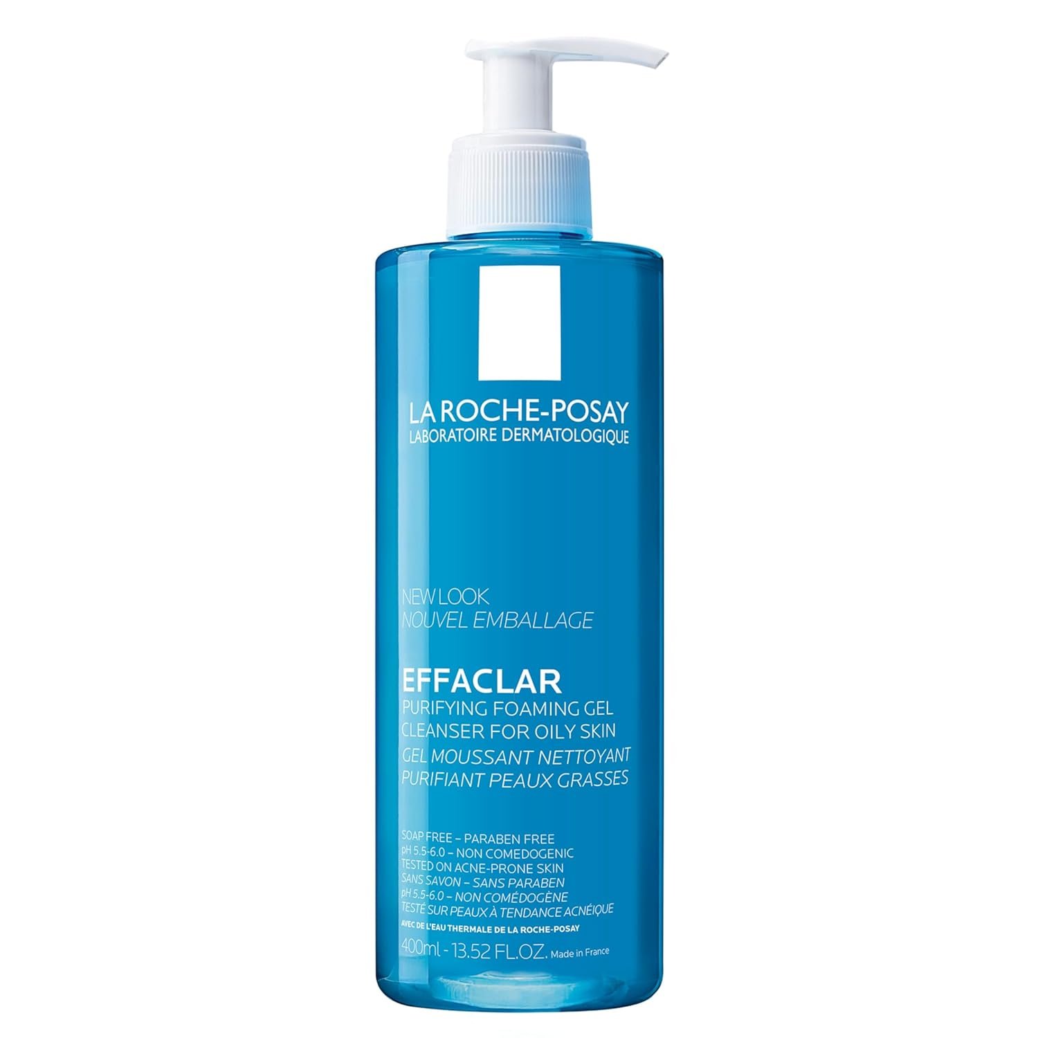 La Roche-Posay Effaclar Purifying Foaming Gel Cleanser for Oily Skin, With Zinc Pidolate To Remove Excess Oil, Alcohol Free & Oil Free, Face Wash For Oily Skin, Dermatologist & Sensitive Skin Tested​