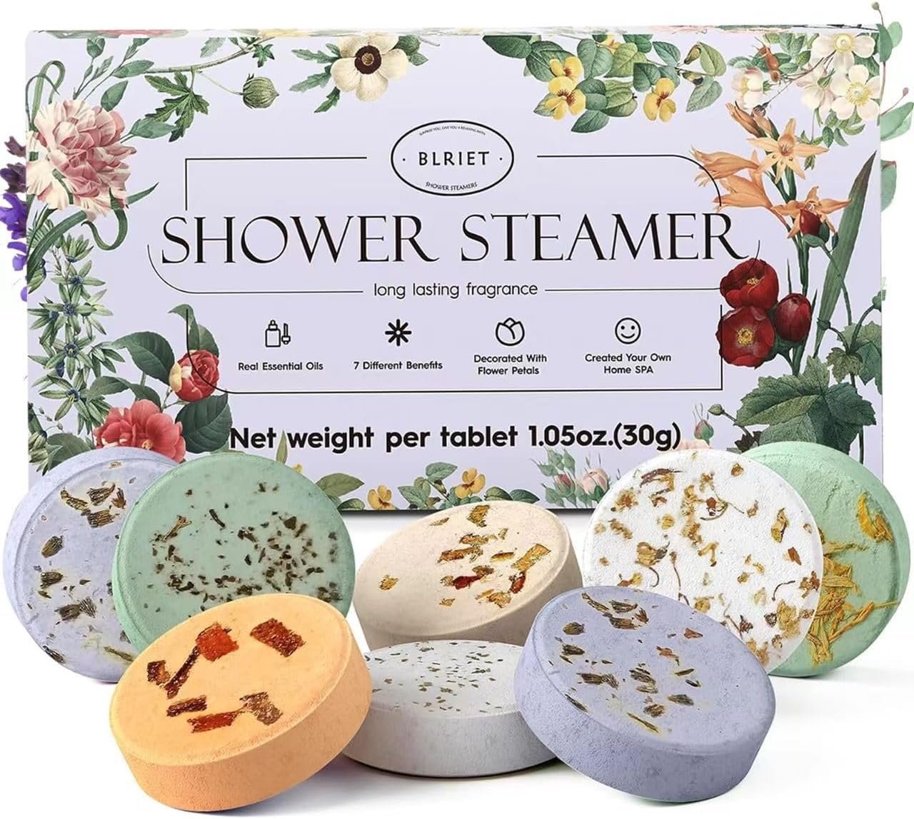 Shower Steamers Aromatherapy Blriet, Mothers Day Gifts for Women, Teen Girls, Wife, Her, Mom, Daughter, Grandma Basket Stuffers Birthday Gifts Decoration Travel Essentials Self Care Home Spa – 8 Pack