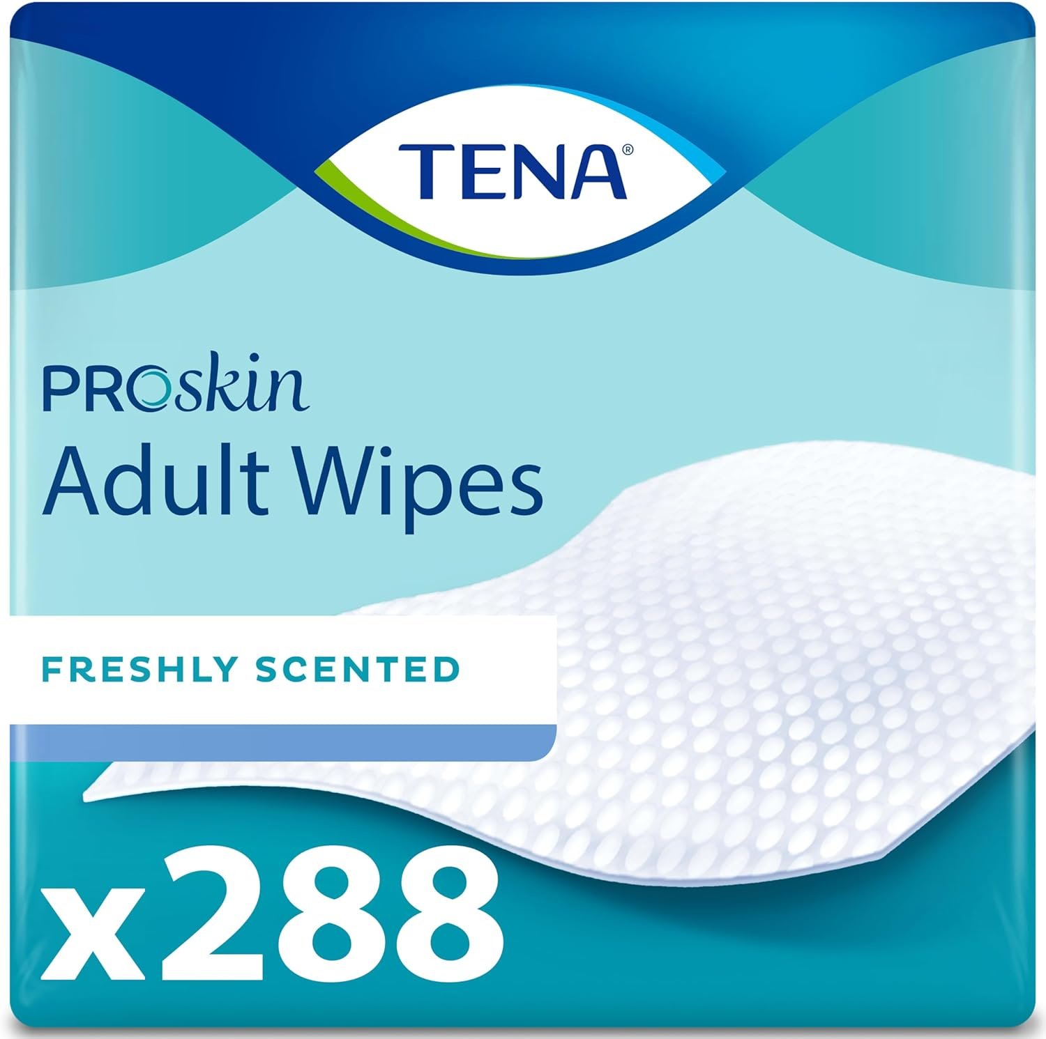 TENA Adult Wipes for Incontinence, Body Cleansing Wipes for Adults, ProSkin – 288 Count