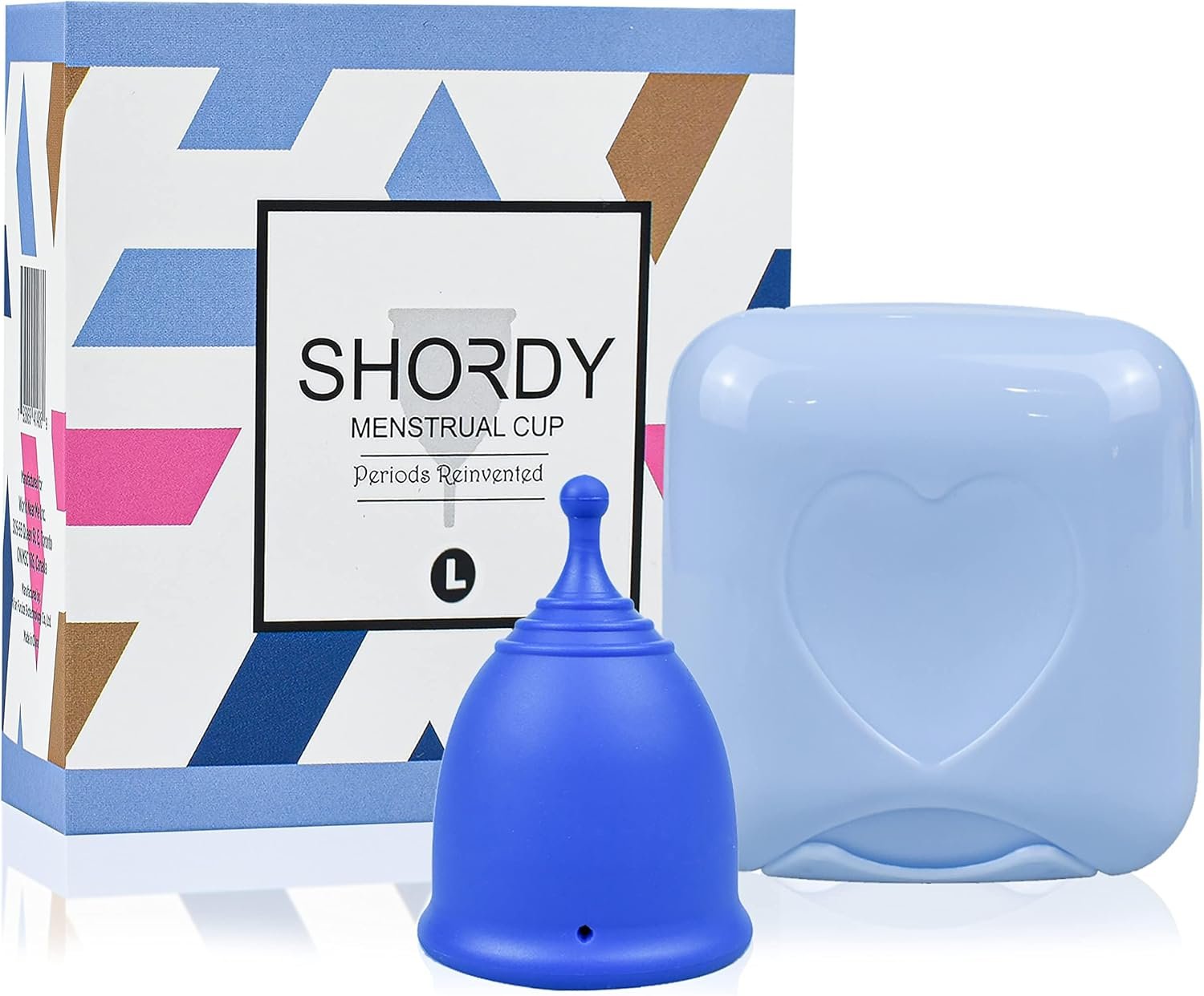 SHORDY Menstrual Cups (Large), Single Pack with Box, Soft & Flexible, Copa Menstrual Kit for Women Upto 12 Hours of Comfort, Eco-Friendly & Safer Alternative to Disc Pads Tampons (Blue)