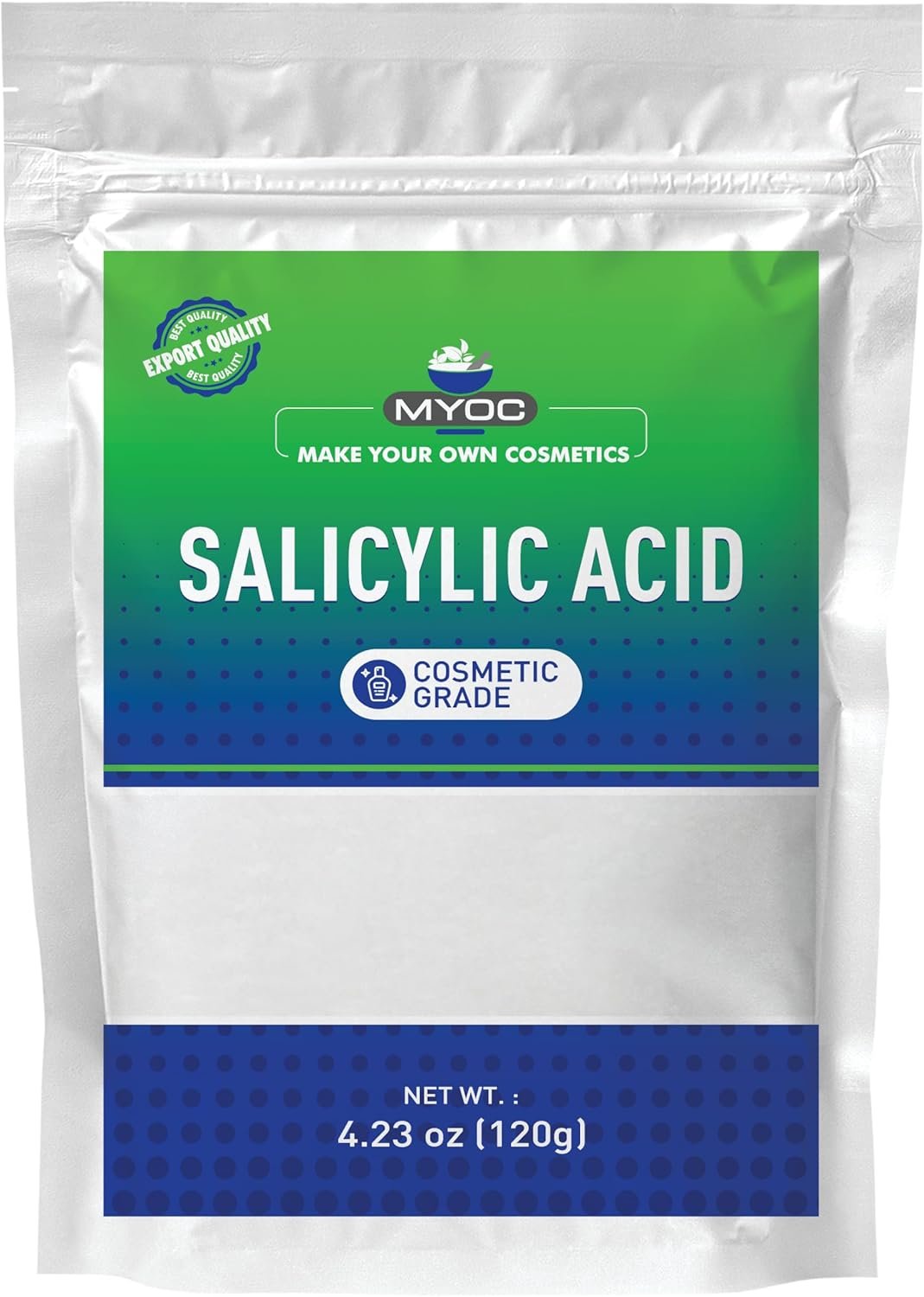 Salicylic Acid Powder (120 g / 4.23 oz) – Cosmetic Grade Beta-Hydroxy Ingredient for DIY Skincare Formulations