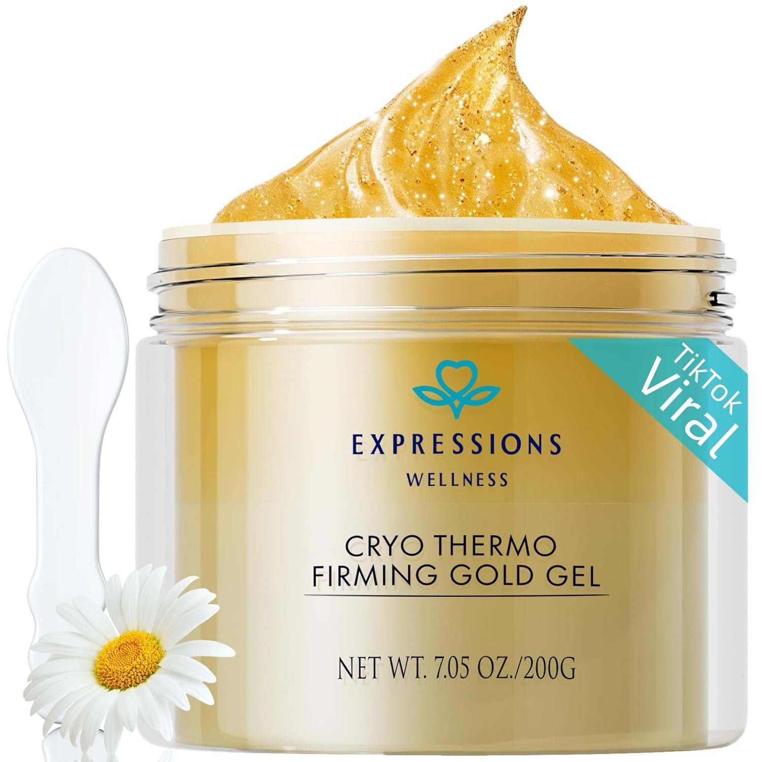 Skin Tightening Cellulite Cream for Body: Golden Sweat Hot Cream for Loose Skin | B Flat Gel for Belly Thigh Butt & Arm Firming Toning Moisturizing Sculpting & Smoothing | 200G