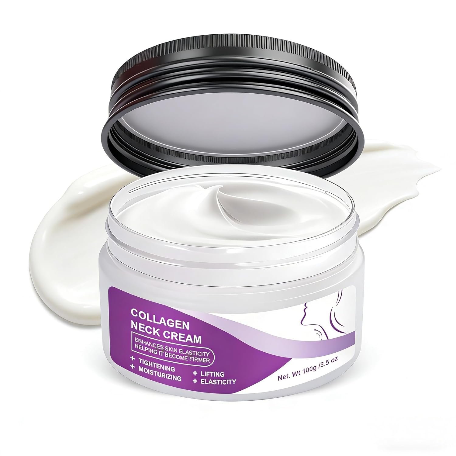 Retinol & Collagen Neck Firming Cream, Visibly Smooths Crepey Neck Skin & Fine Lines, Skin Tightening & Lifting for Hydrated Youthful Look, Age-Defying Anti-Wrinkle Face Care Cream for Women & Men