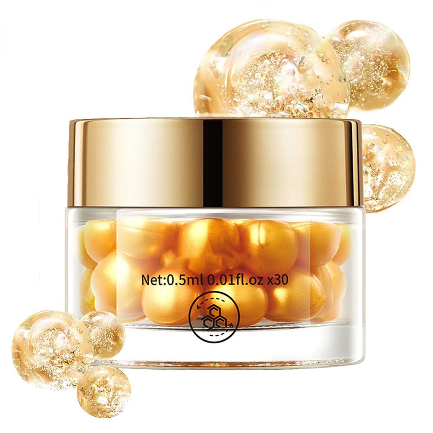 Collagen Capsules Serum, Nourishing Anti Aging Night Essence for Women with Vitamin E,Facial Skin Glowing and Radient, Facial Capsule with Collagen Serum
