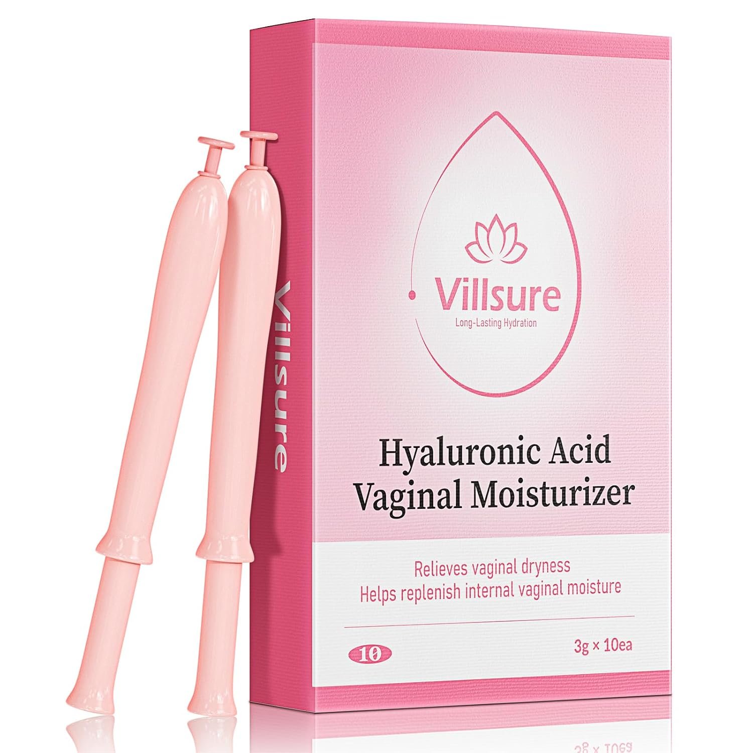 Villsure Hyaluronic Acid Vaginal Moisturizer for Women – pH Balance Support Vaginal Care Gel – Helps Relieve Dryness & Support Vaginal Health – Fragrance-Free