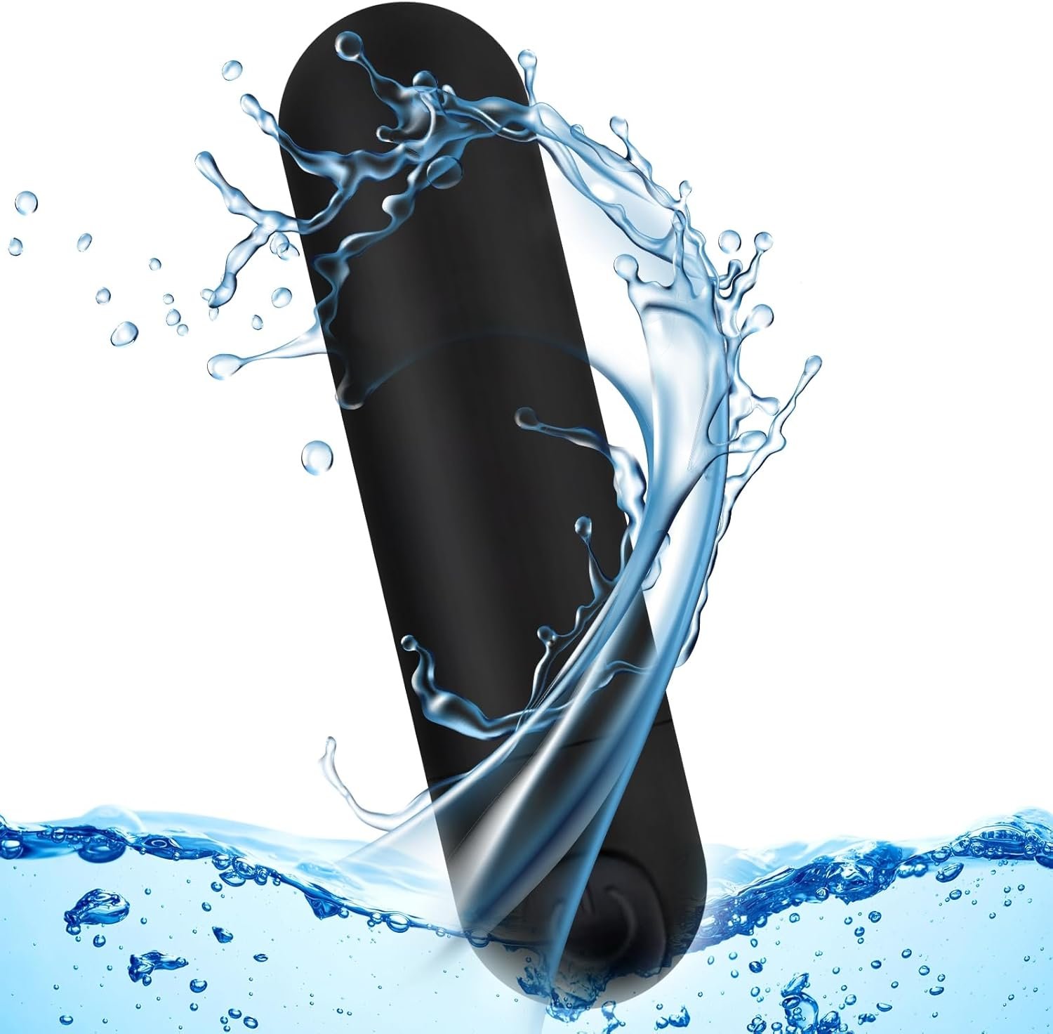 Kverg Handheld Electric Back Massager – Mini Waterproof&Rechargeable Handheld Deep Tissue Neck Black