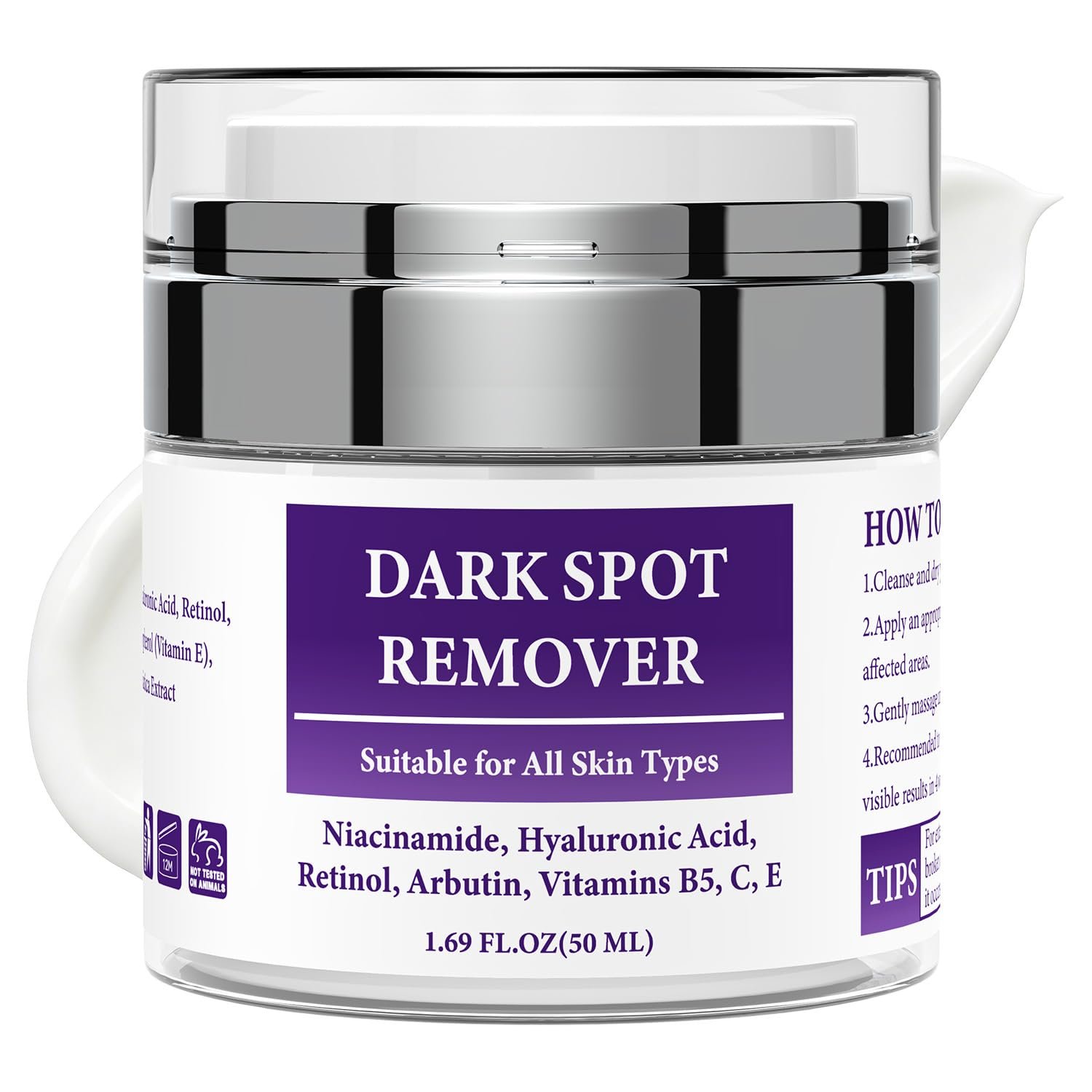 Dark Spot Remover for Face & Body, Advanced Corrector Cream with Niacinamide, Retinol, Arbutin, Hyaluronic Acid & Vitamins B5 C E, Fade Age Spots, Sun Spots, Freckles (1.69 Fl Oz)