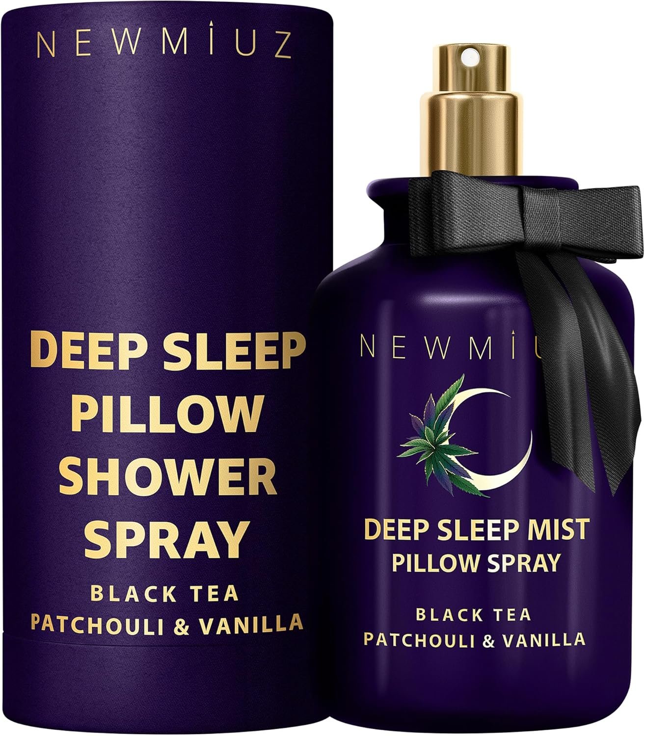 Deep Sleep Pillow Spray Natural Aromatherapy Mist for Sleep Relaxation Calming Stress Relief Patchouli Black Tea Vanilla Essential Oils Self Care Gift