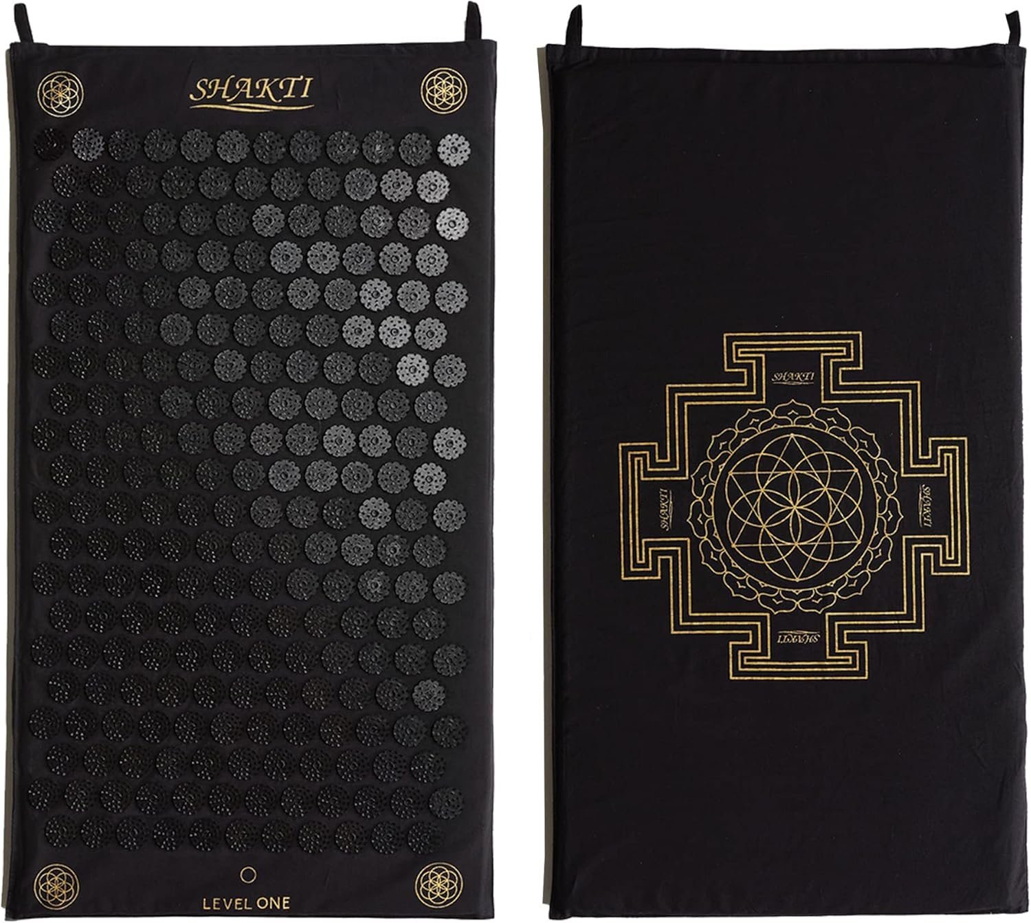 ShaktiMat Acupressure Mat for Relaxation, Massage Muscles, Aid Sleep & Unlock Inner Tension, Similar to Acupuncture, No Needles Required (Classic, Level 1, Shakti Black)