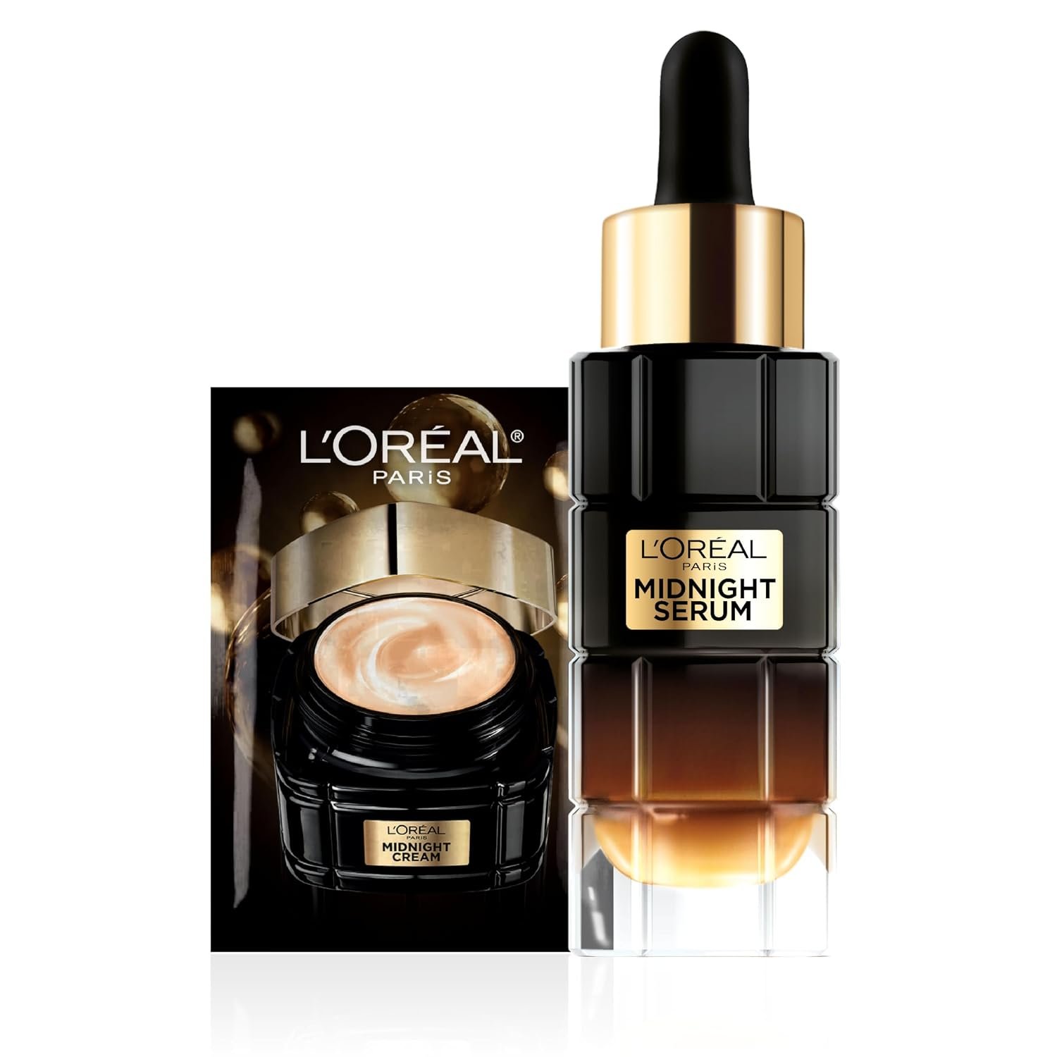 L’Oreal Paris Age Perfect Anti-Aging Midnight Face Serum, Reduce Wrinkles 1oz + Eye Cream Sample