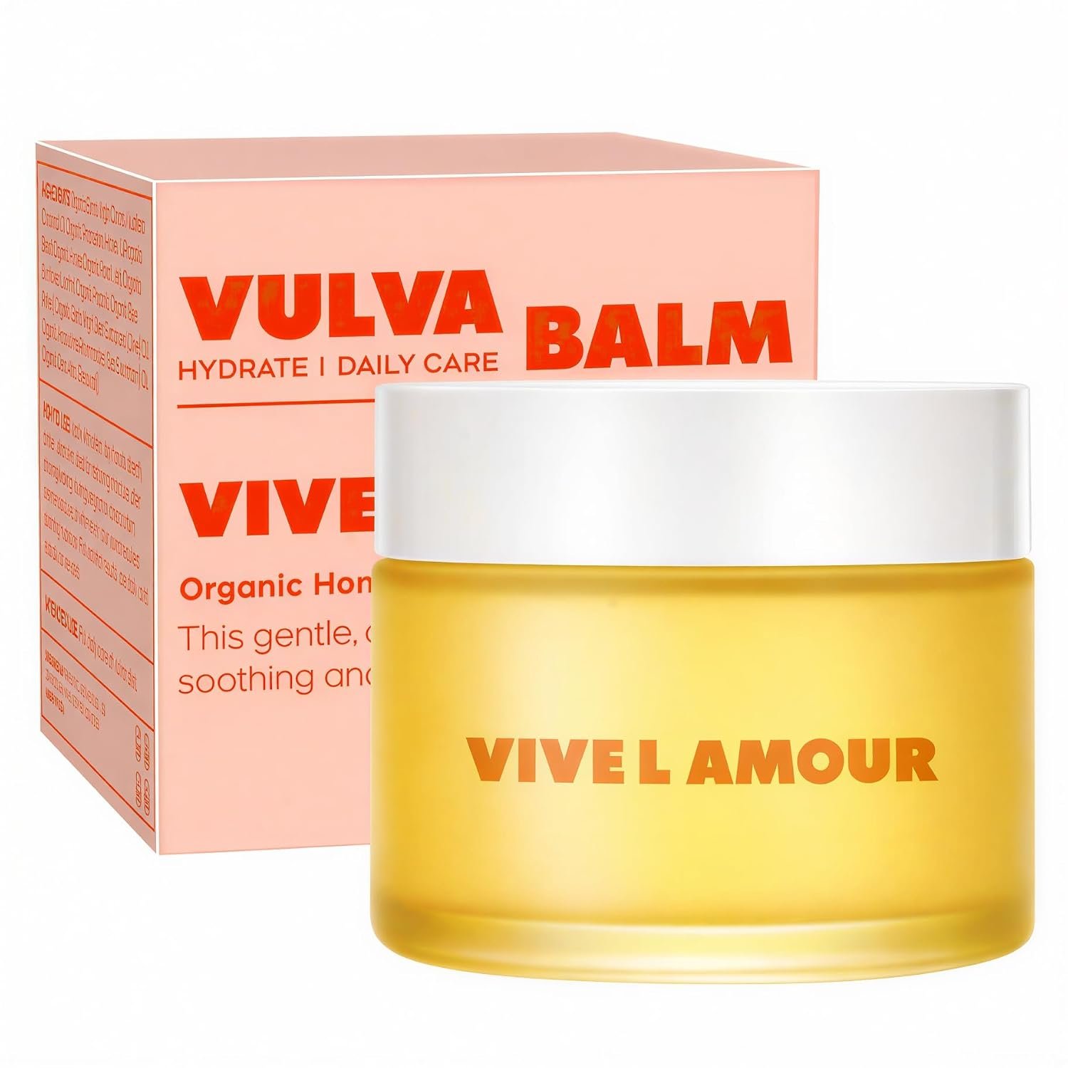 Vive L’Amour Organic Vulva Balm – External Intimate Moisturizing Care for Dry, Sensitive Skin During Menopause & Hormonal Changes – Hormone-Free Comfort Balm – 2 oz