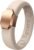 Egnaro Silicone Wedding Bands for Women, Inner Arc Ergonomic Breathable Design Womens Silicone Wedding Ring with Metal Plate, 4mm Width Rubber Wedding Bands Women with Metal Plate, No-Toxic,Skin Safe