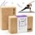 YIGUO 2 Pack Cork Yoga Blocks | Natural Eco-Friendly High Density Non-Slip Yoga Blocks for Women & Men | 9x6x3 Inches for Yoga, Pilates, Stretching