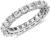 PAVOI 14K Gold Plated Eternity Ring for Women – Square-Cut Cubic Zirconia Rings – Stackable Love Wedding Band