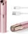 Facial Hair Remover for Women- as Seen on TV Painless Face Shaver -Mini Hair Remover, Electric Razor Shaver Portable Bikini Epilator for Lips, Chin, Armpit, Peach Fuzz, Fingers, Neck, Cheek(Rose Gold)