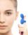Multifunctional Silicone Waterproof Face & Eye Massage Tool, Portable Handheld Massager, Mini-Ring Powerful Eye, Jaw, Finger and Body Massager, Relieves Facial Muscle Fatigue and Pain – Blue