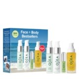 OSEA Bestsellers Set For Face + Body -4-piece Skin Care Set – Body Oil, Face Cleanser, Face Cream, & Hyaluronic Acid Serum – Clean Beauty Travel Set – Ideal for Beauty Gifts