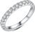 IMOLOVE Moissanite Wedding Band Wedding Rings for Women 925 Sterling Silver Rings with 18K White Gold Plated Eternity Stackable Engagement Ring Anniversary Band Size 3-12