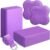 RoundFunny 5 Pcs Yoga Blocks Knee Pads Yoga Strap Set Soft Premium Foam Blocks Accessories for Pilates Meditation General Fitness Stability, Kneeling, Balance, Deepen Stretches and Toning