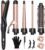 Lopeie 5 in 1 Curling Iron with Thermal Brush and 4 Interchangeable Ceramic Barrels(1/2 to 1 1/2 inch), Curling Wand Set with Flat Iron, Fast Heating, Dual Voltage Hair Curler, Gifts for Women