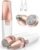 Eyebrow & Facial Hair Removal for Women: 2 in 1 Rechargeable Eyebrow Trimmer & Face Shaver, Painless Electric Facial Eye brow Razors Epilator with Built-in LED Light -Perfect for Face, Lips & Body