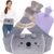 Hot Water Bottle wtih Cover, Hot Water Bag, 1L Rubber Warm Hot Water Bottles Pouch with 130cm Long Soft Waist Cover for Neck, Shoulder, Back, Hand, Legs and Period Pain Relief