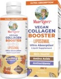 MaryRuth’s Vegan Collagen Booster Liposomal | Sugar Free | Liquid Collagen Booster with Vitamin C | 250mg Amino Acids | Skin Care & Joint Support Supplement | Vegan | Non-GMO | Gluten Free | 7.6 Fl Oz