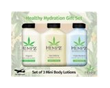 Hempz Healthy Hydration Triple Moisture, Age Defying, & Original (2.25 Oz, 3-Pack) Body Moisturizing Lotion Gift Set – Mini Scented Travel Cream Skin Care for Women & Men, Made with Shea Butter