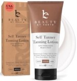 Beauty by Earth Self Tanner – USA Made with Natural & Organic Ingredients, Moisturizing Self Tanning Lotion with Aloe Vera & Coconut for a Natural Glow, Streak-Free Fake Tan, Medium to Dark