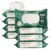 The Honest Company Flushable Wipes for Sensitive Skin, Hypoallergenic, Fragrance-Free, Tropical Leaves Design, 336 Count (4 Packs of 84)