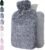Hot Water Bottle – with Soft Premium Fleece Cover – Dark Gray, 2L – Heating Pad for Menstrual Cramps and Period Comfort – Bed Foot Warmer – Hot & Cold Compress for Back, Stomach, Neck Pain Relief
